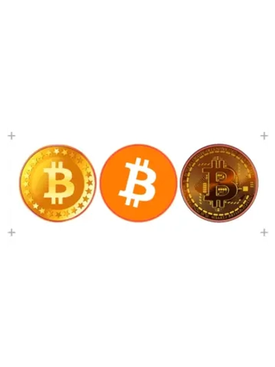 3д стикеры на телефон и чехол Биткоин