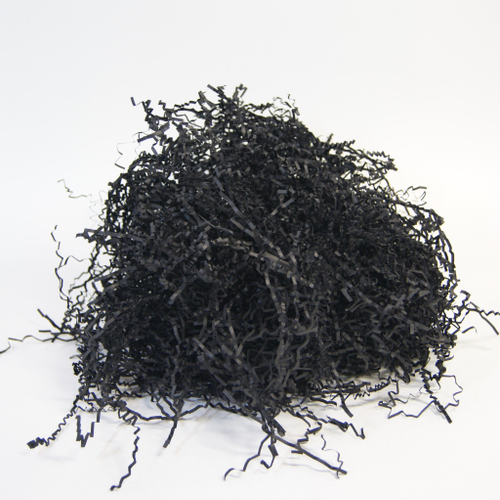 Бумажный наполнитель для подарков Черный 500гр (ширина 3мм)