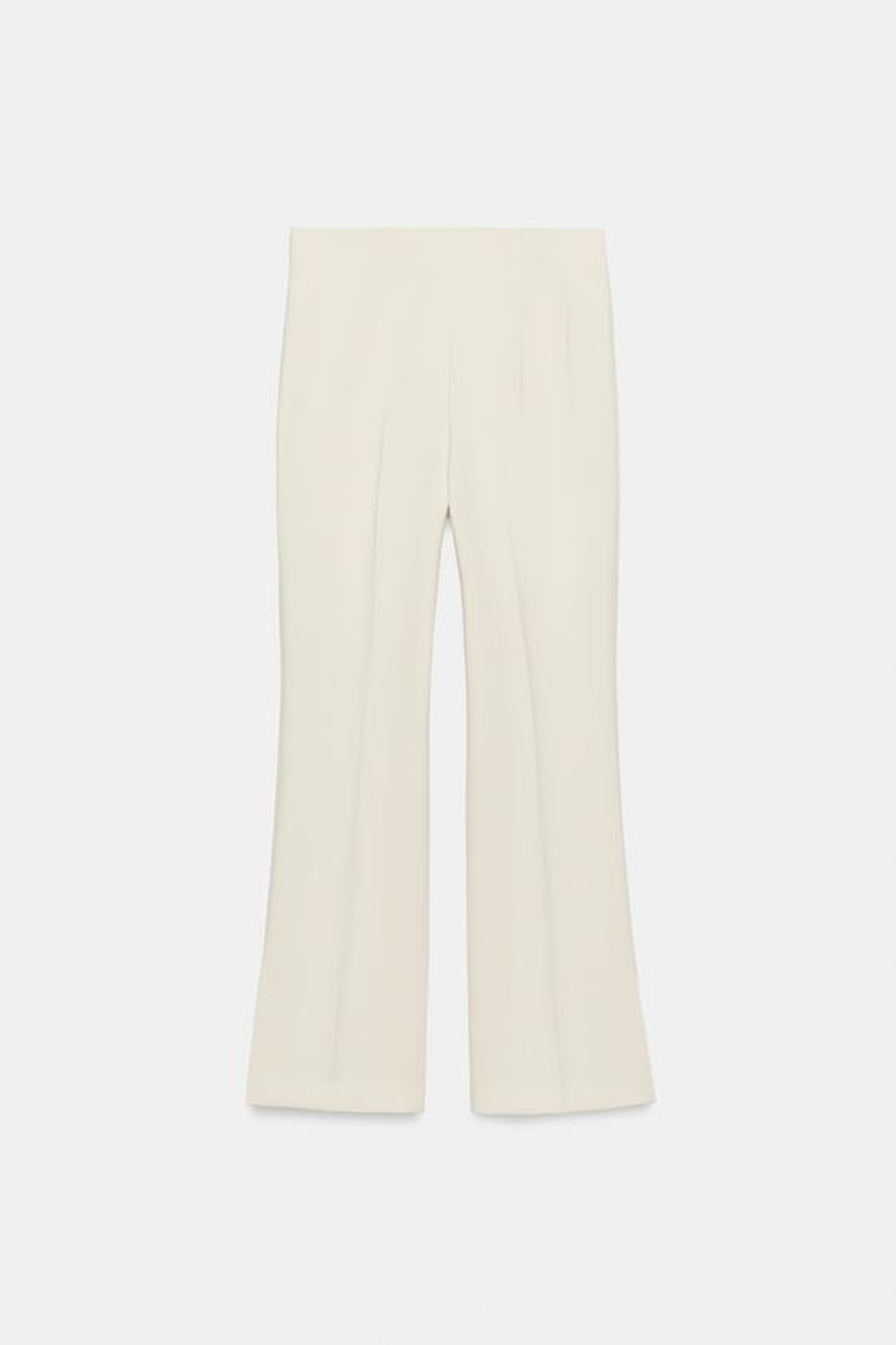 ZARA УКОРОЧЕННЫЕ БРЮКИ С ВЫСОКОЙ ПОСАДКОЙ — ZW COLLECTION, ЭКРЮ