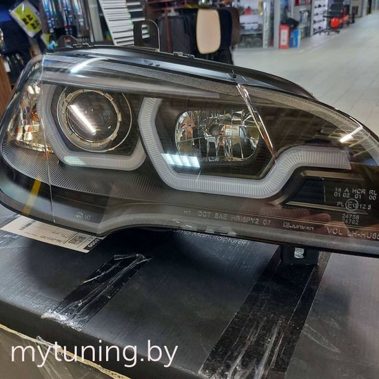 Фары передние black u-led bar hid для BMW X5 E70