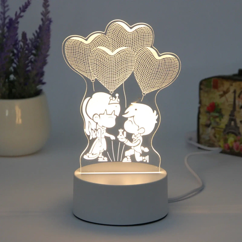 Светильник ночник «3D-Предложение» на пластиковой подставке, с включателем USB