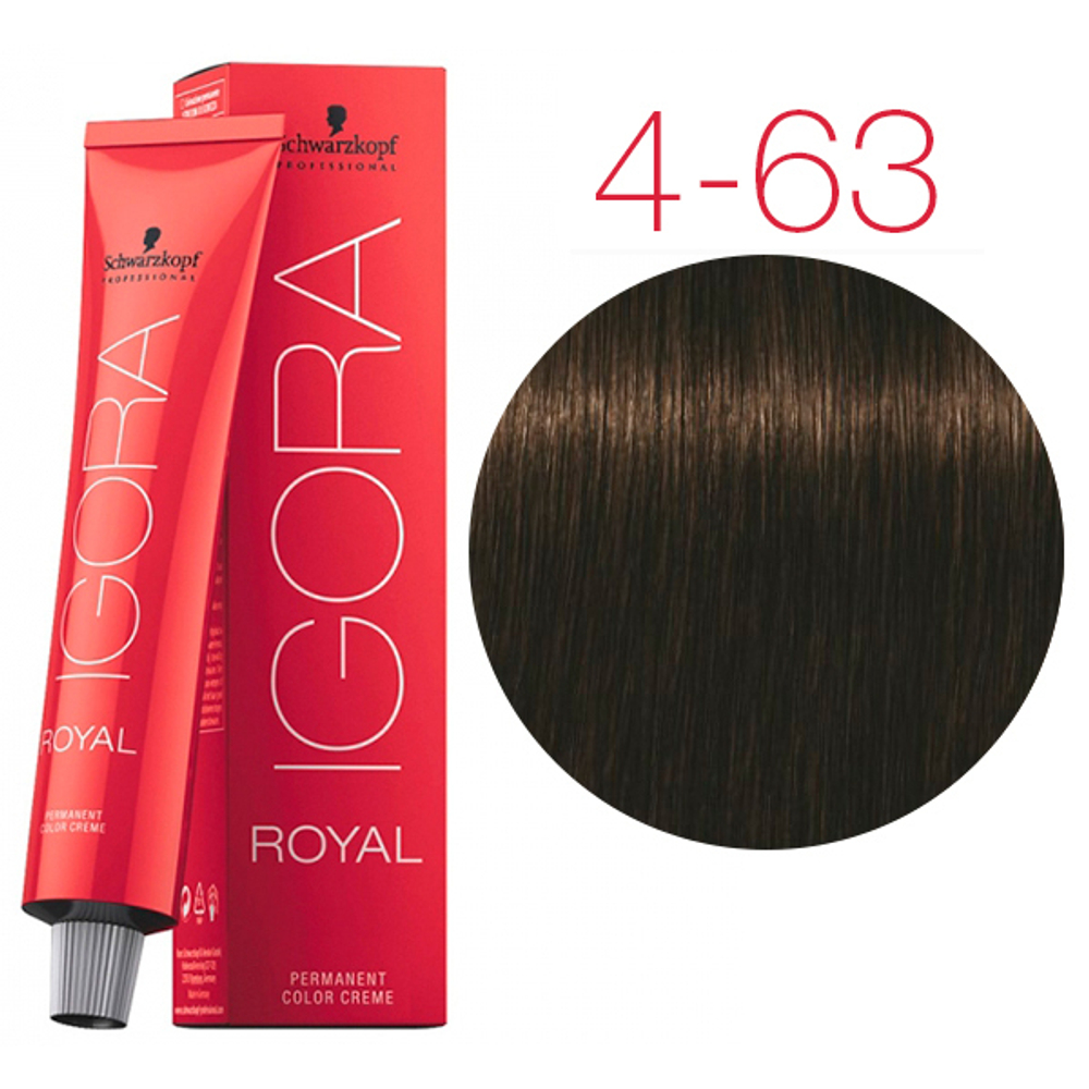 Краска для волос Igora Royal 4-63 Средний коричневый шоколадный матовый Schwarzkopf Professional, 60 мл