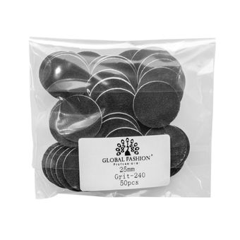 Сменные файлы на липкой основе для педикюрных дисков, 25 мм, #240, 50 шт