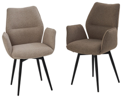 Стул ГРИН 360 град. поворот. NS-05 Капучино, букле / черный каркас, М-City