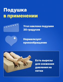 Подушка противопролежневая под ноги, пятки 70*60*10 см