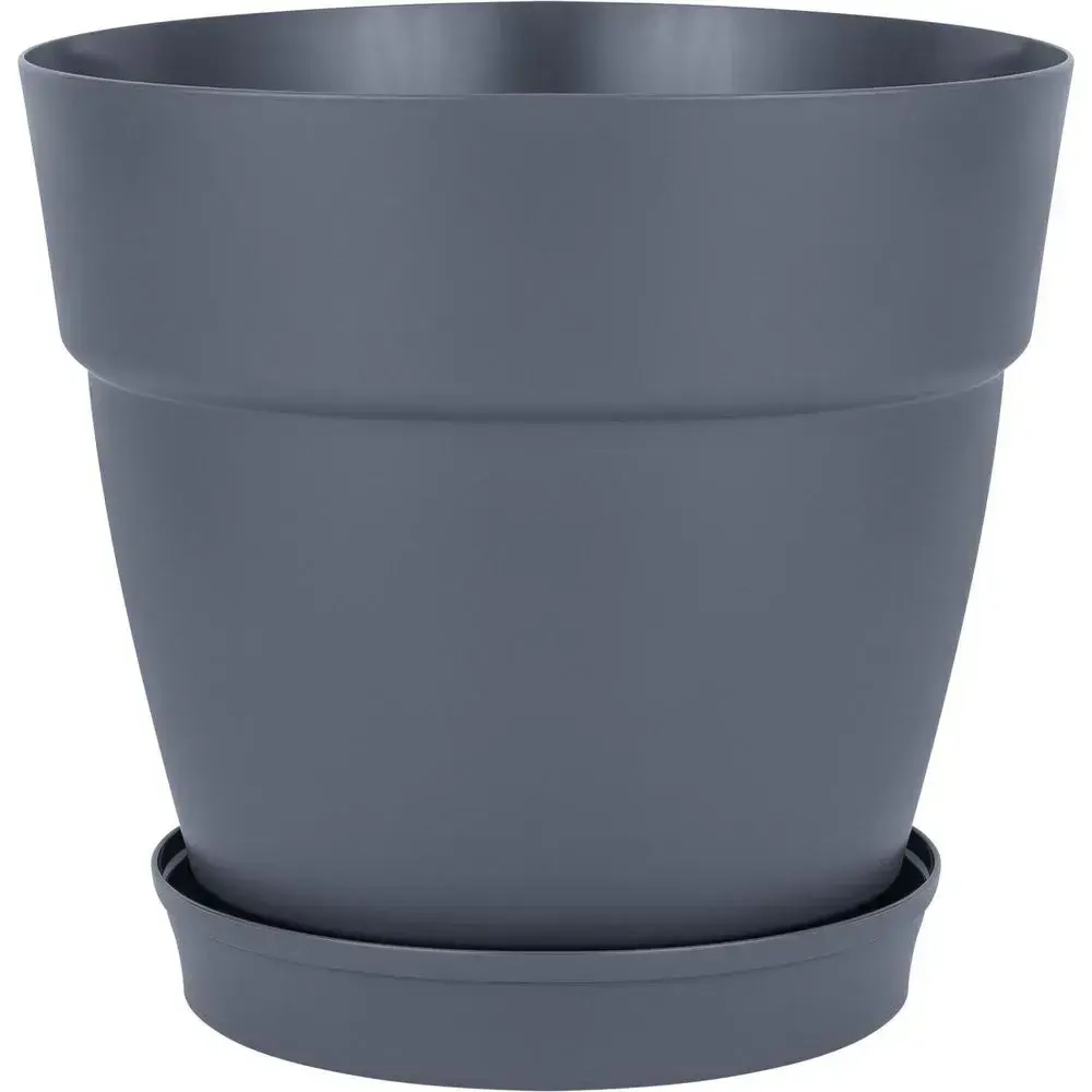 Горшок для цветов InGreen Villa de Fiori, фикс.поддон, 26л, D380мм, на колесиках,вулканиче