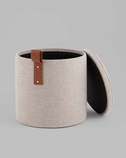 Пуф с ящиком Эркки рогожка XS серый