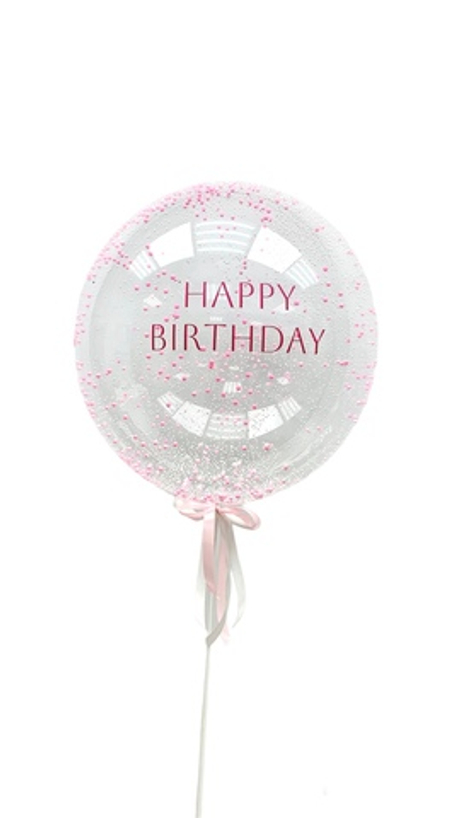 Шар-сфера Баблс (deco-bubbles) с конфетти и надписью