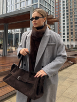 Пальто Джонни серый