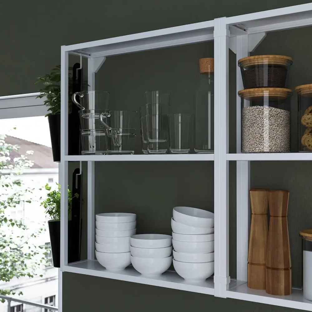 Комбинация для ванной - IKEA ENHET, 101.5х63.5х222 см, белый, ЭНХЕТ ИКЕА