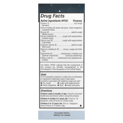 Homeolab USA, Kids Relief, сироп от кашля и простуды, ночная смесь, для детей 0–12 лет, 100 мл (3,4 жидк. унц.)