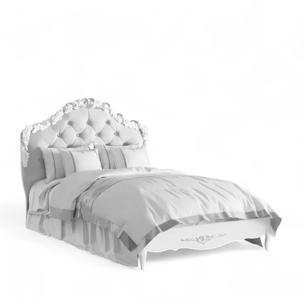 Кровать с мягким изголовьем 120*200