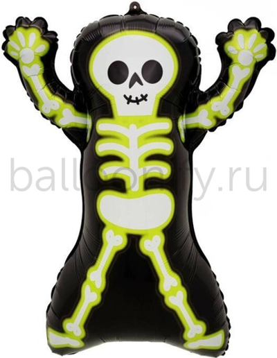 Шар (30''/76 см) Фигура, Скелет, 1 шт.