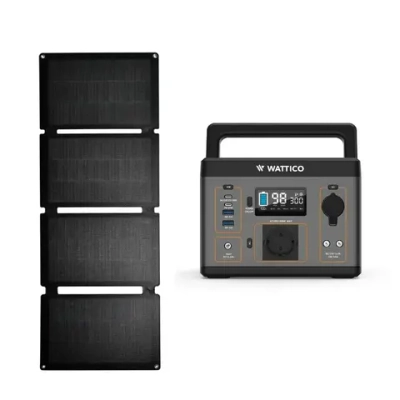 Портативная электростанция Wattico 300 LIGHT, с солнечной панелью 60 Вт