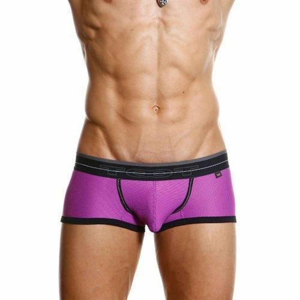 Мужские трусы хипсы фиолетовые в сетку TOOT Nylon Sport Hip Boxer TT00077