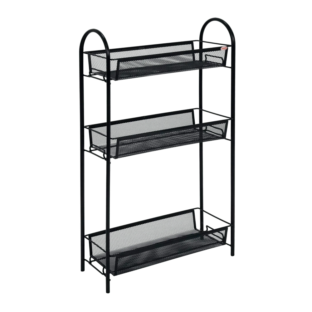 Этажерка 3х-секционная «Ладья 13», цвет черный, 43*17*75,5см