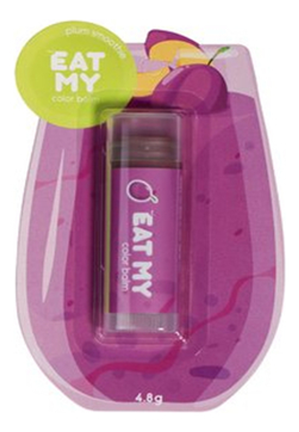 Бальзам для губ оттеночный Сливовый смузи EAT MY Balm Plum Smoothie