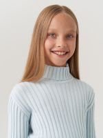 Джемпер водолазка для девочки AT274 голубой