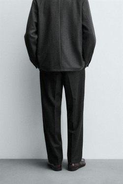 ZARA БРЮКИ ИЗ 100% ШЕРСТИ, АНТРАЦИТОВО-СЕРЫЙ