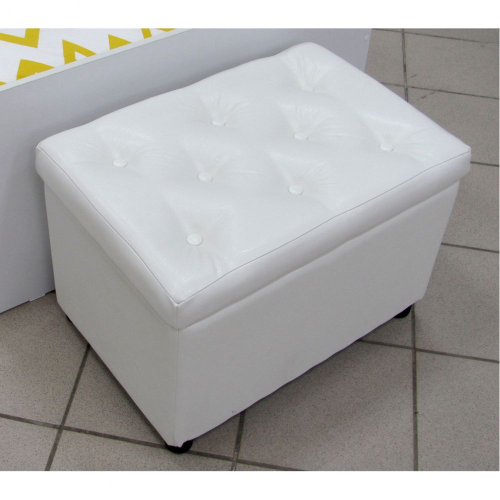 Пуф 600 (белый), МФ 1+1