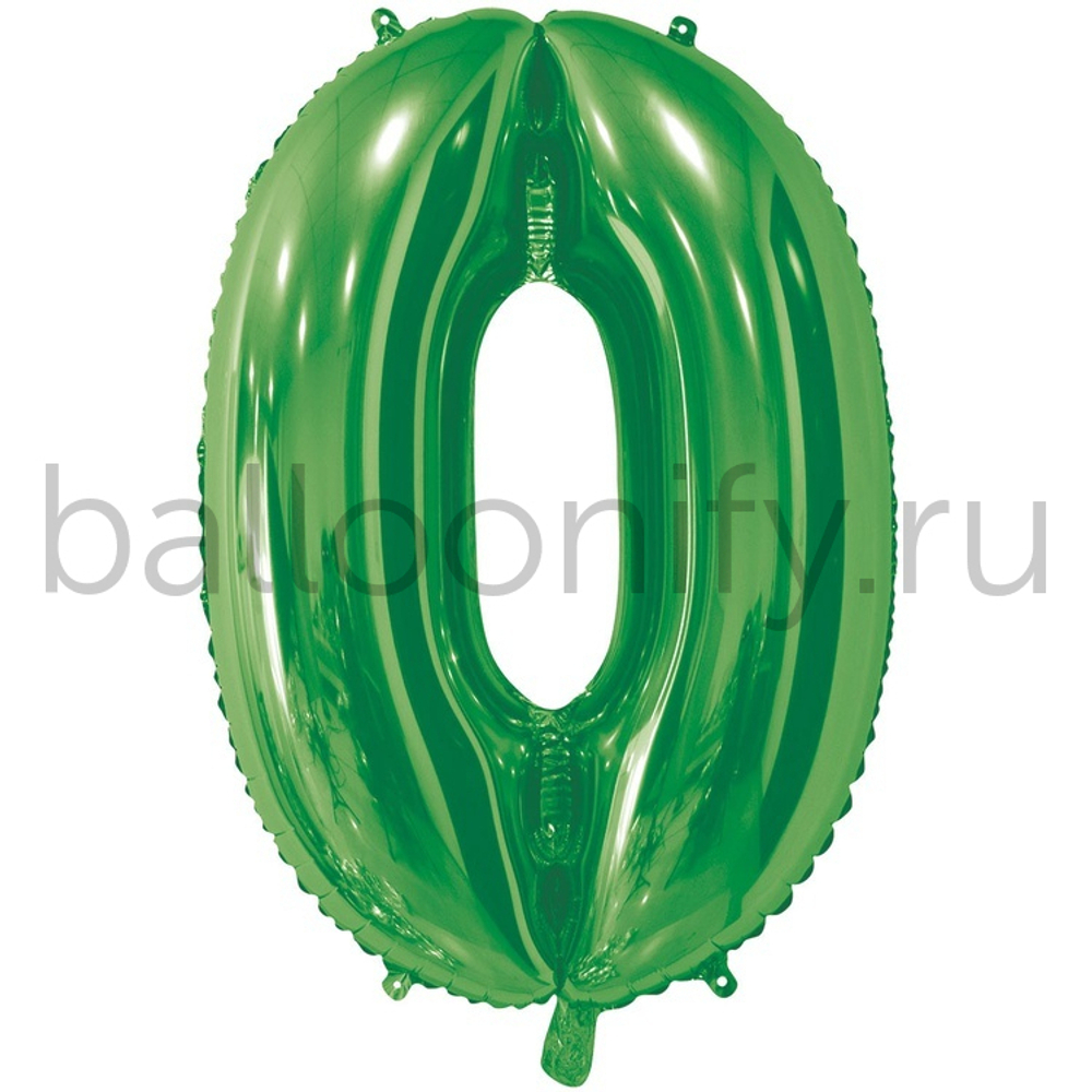 Шар ЦИФРА 0 Green 26" 66 см