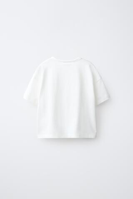 ZARA ФУТБОЛКА С БАНТАМИ, БЕЛЫЙ