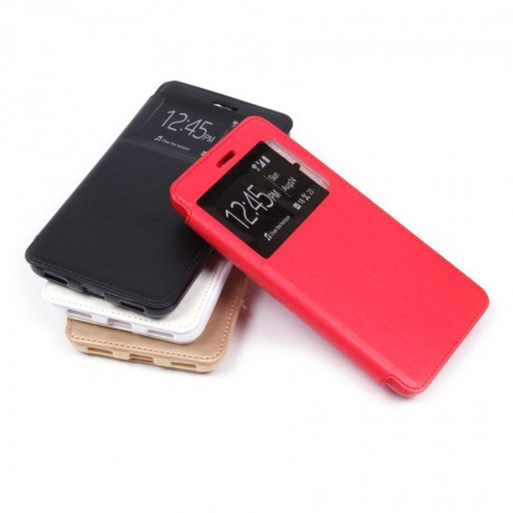 Чехол-книжка с магнитом для Huawei Y6 II, 007174-2 Золотой