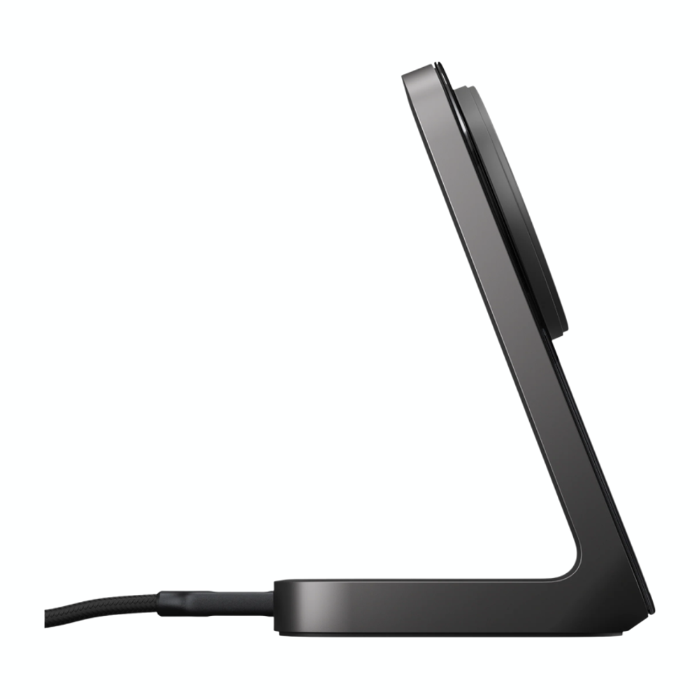 Зарядная станция MagSafe Nomad Stand One 2-го поколения для iPhone Беспроводная зарядка: Qi 15 Вт. Проводная зарядка: нет. Сертификация MFi. Отсутствует LED-индикация