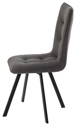 Стул М-City DISAUR Дарлинг поворотный на поворотный на 360 градусов, B28 темно-серый, Велюр, Черный каркас