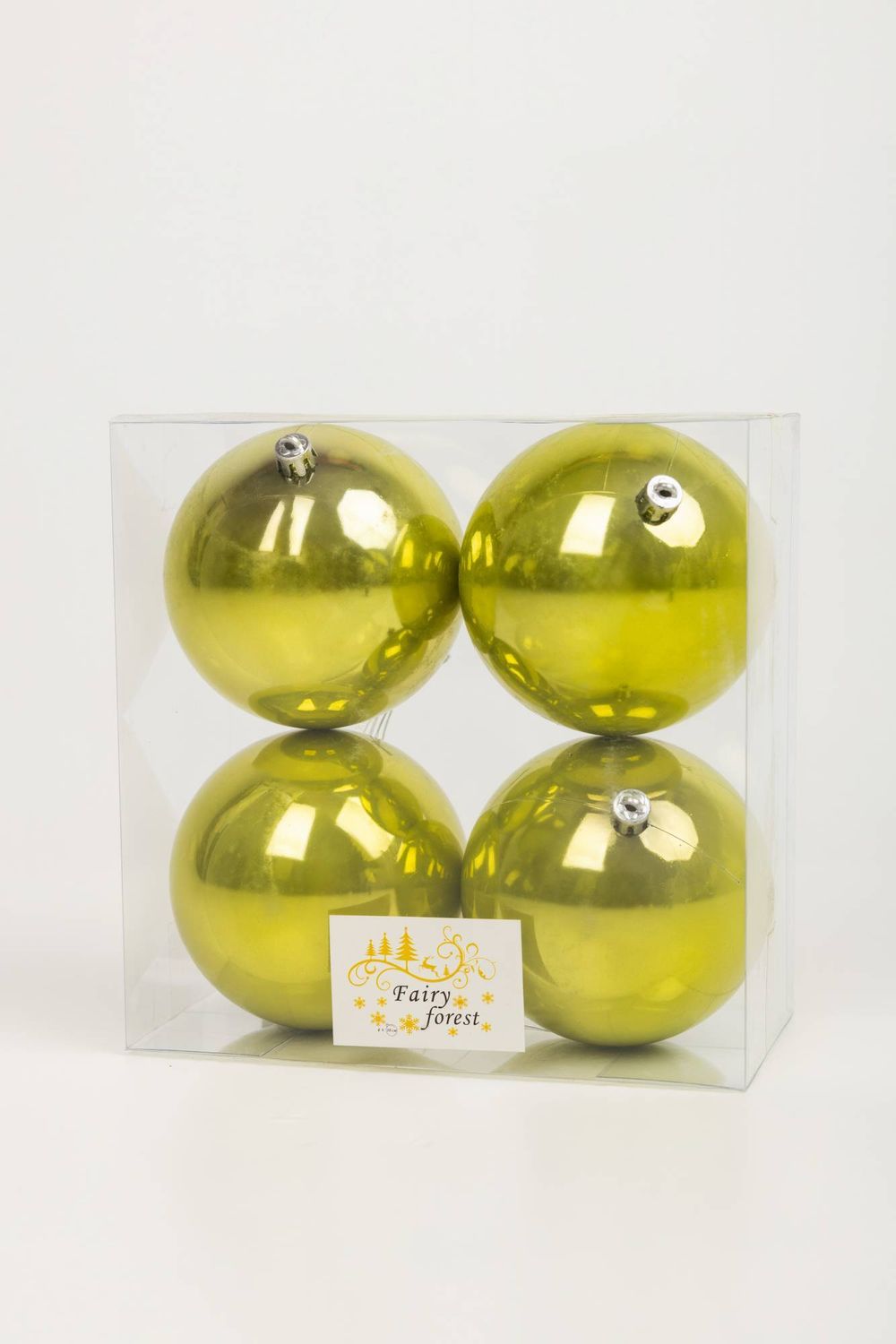 Набор новогодних шаров (4 шт) - перламутр