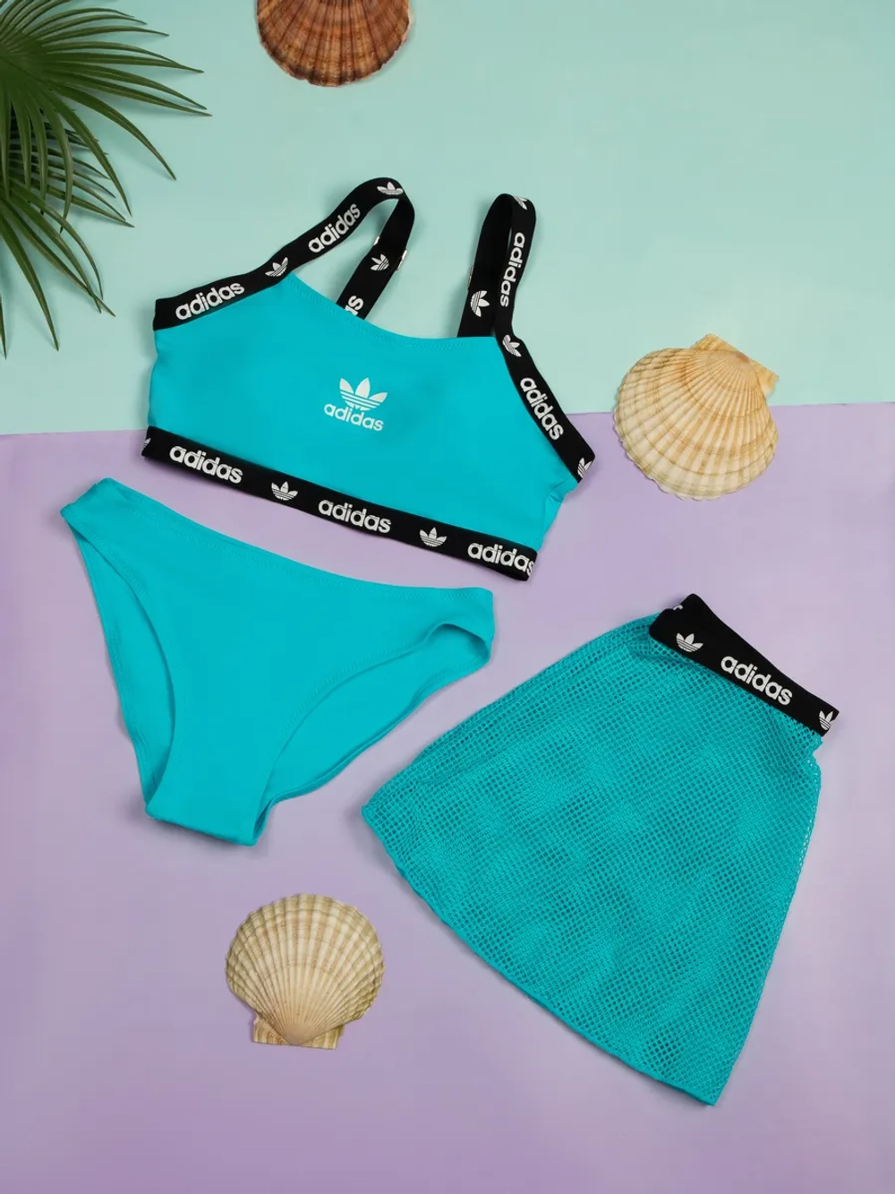 купальник раздельный 3 в 1 с топом и юбка