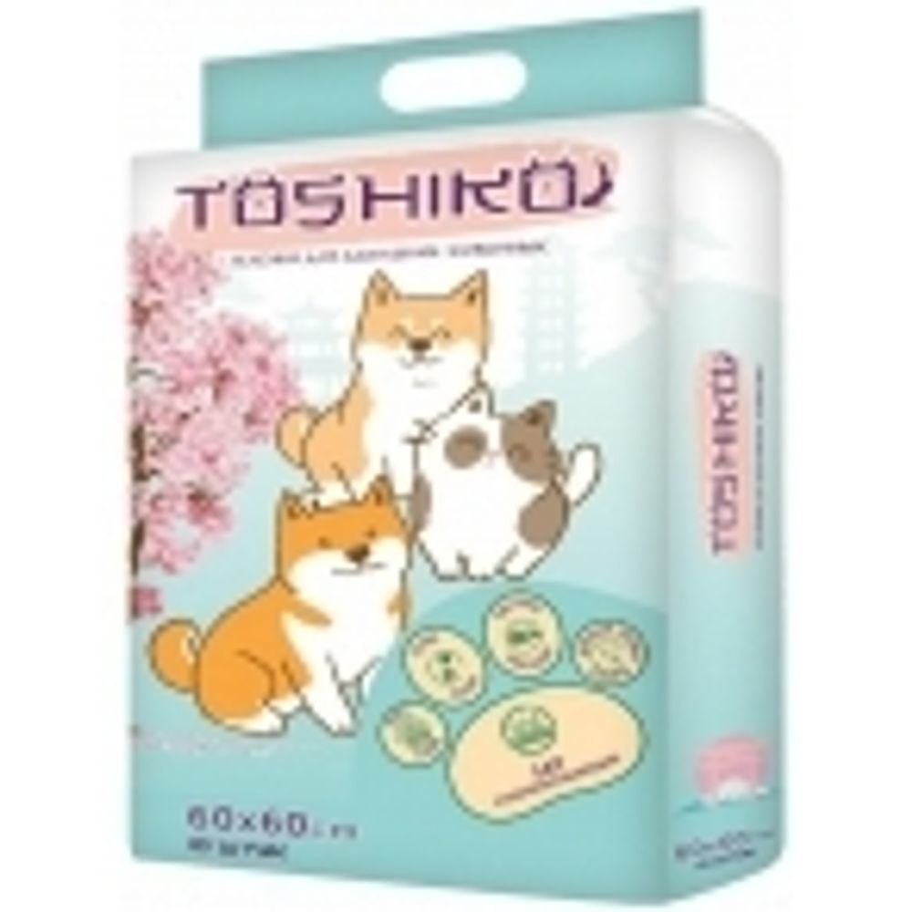 Toshiko впитывающие пеленки для животных, с ароматом сакуры, 60х40 см, 30 шт