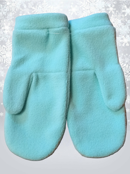 50051 Варежки детские флисовые мятные (16)