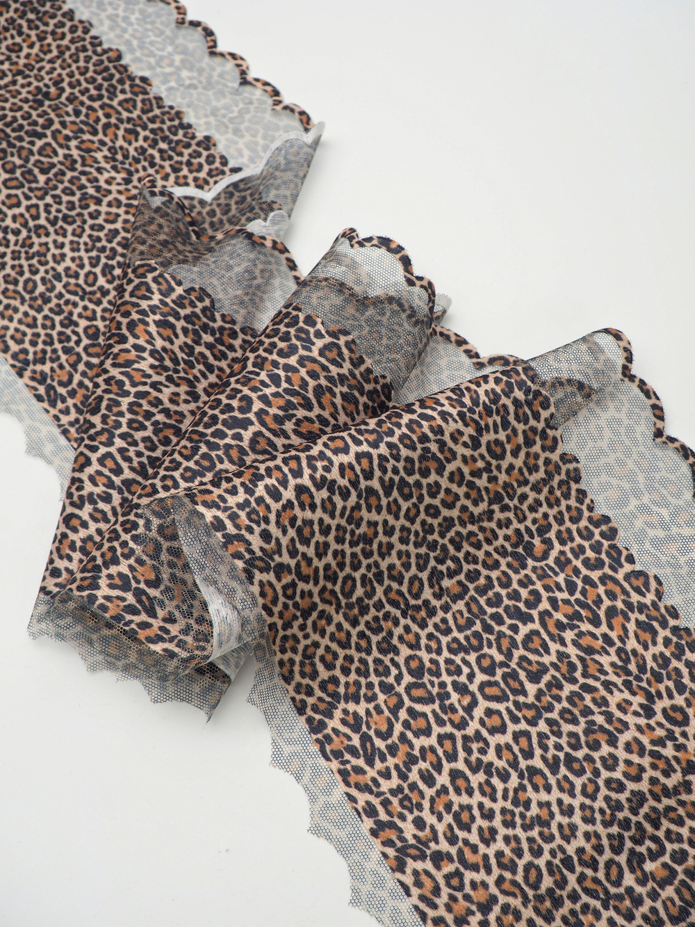 Вышивка на сетке леопардовая ширина 19 см