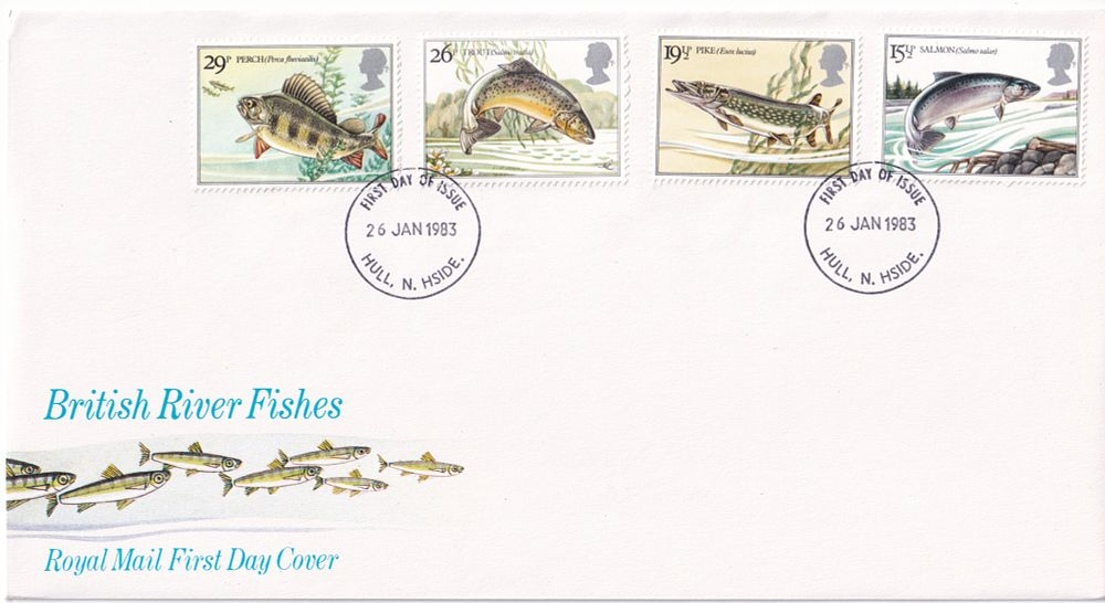 Конверт Первого дня Великобритании от 26 января 1983 года с четырьмя марками и спецгашенем