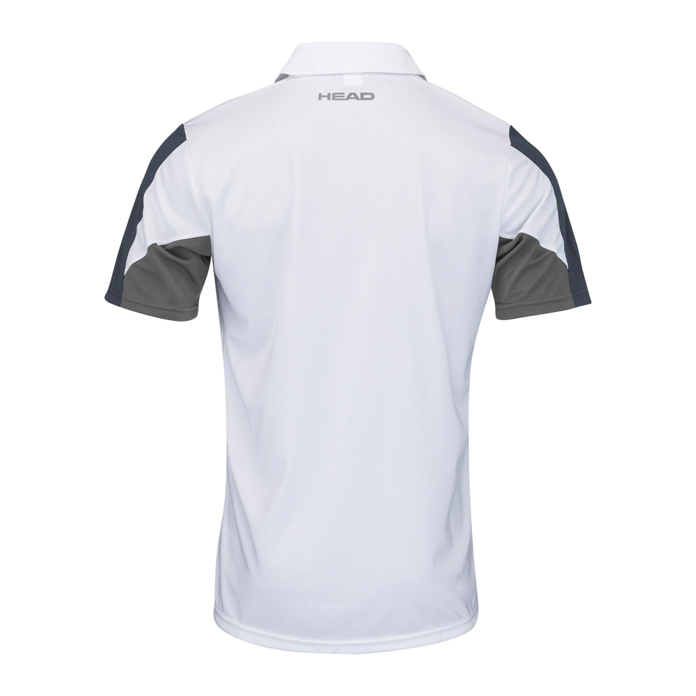 Мужское теннисное поло HEAD Club 22 Tech Polo Men - White, Dark Blue