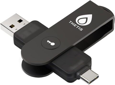 Thetis Pro FIDO2 Security Key — Ключ безопасности с NFC и двойными портами (USB-A/USB-C) Двухфакторная аутентификация для многоуровневой защиты (HOTP) в Windows/macOS/Linux, Gmail, Facebook, Dropbox, GitHub