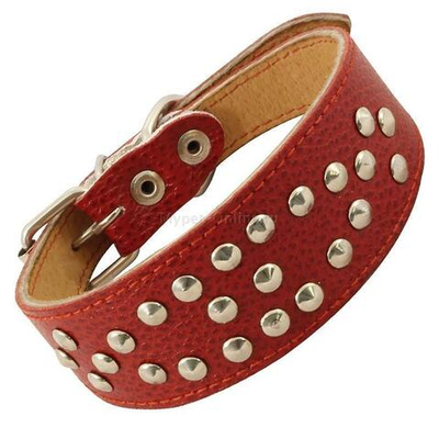 Ошейник-миди двойной с украшением кожаный «Самоцвет», 45*400мм, Gamma