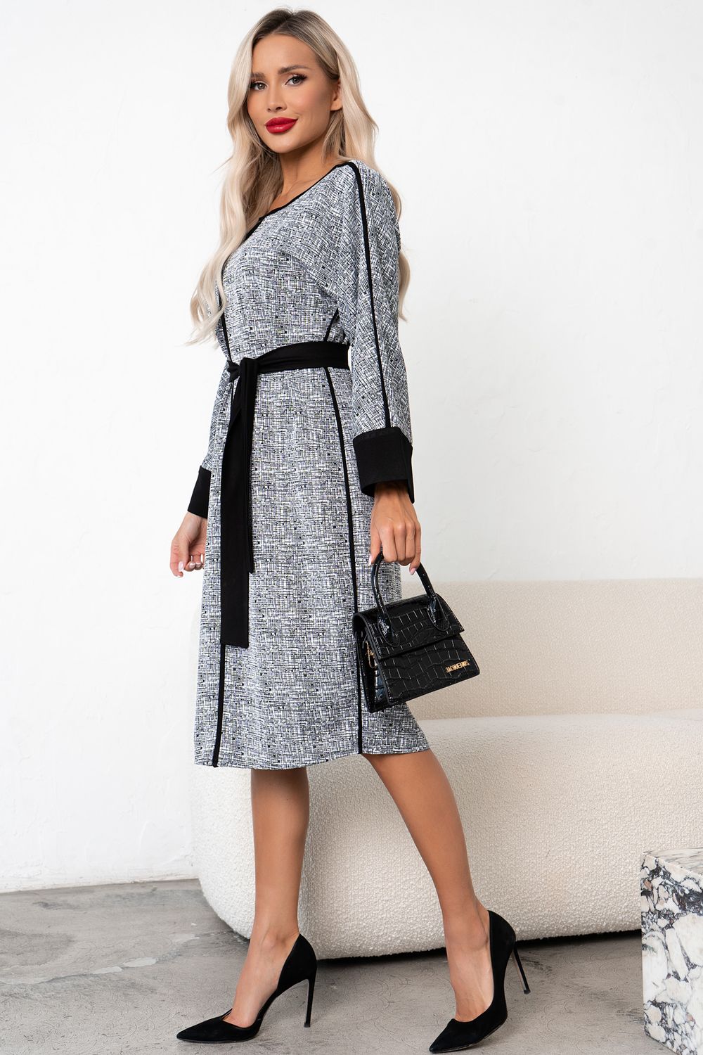 Платье Алана (серый)-46р-р Р11-1231 Nikol