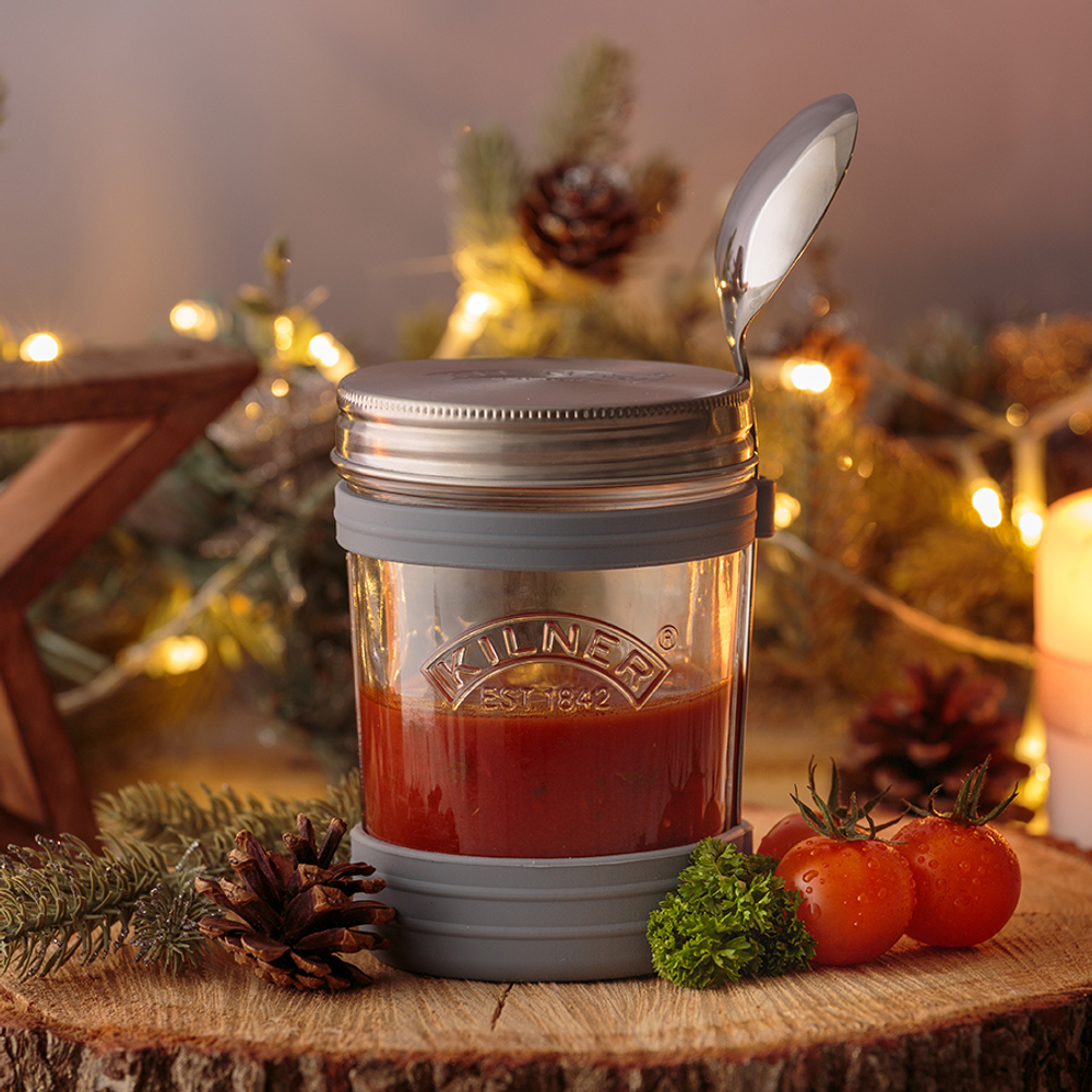 Набор из банки и ложки для супа 350 мл