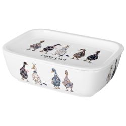 БЛЮДО С КРЫШКОЙ LEFARD "FAMILY FARM" ПРЯМОУГ. 25*17*7,5 СМ 1800 МЛ (КОР=8ШТ.)