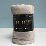 Плед 180*200см «LuxGeometry», цвет серый, микрофлис