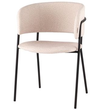 Кресло Нэлли New буклированный велюр бежевый