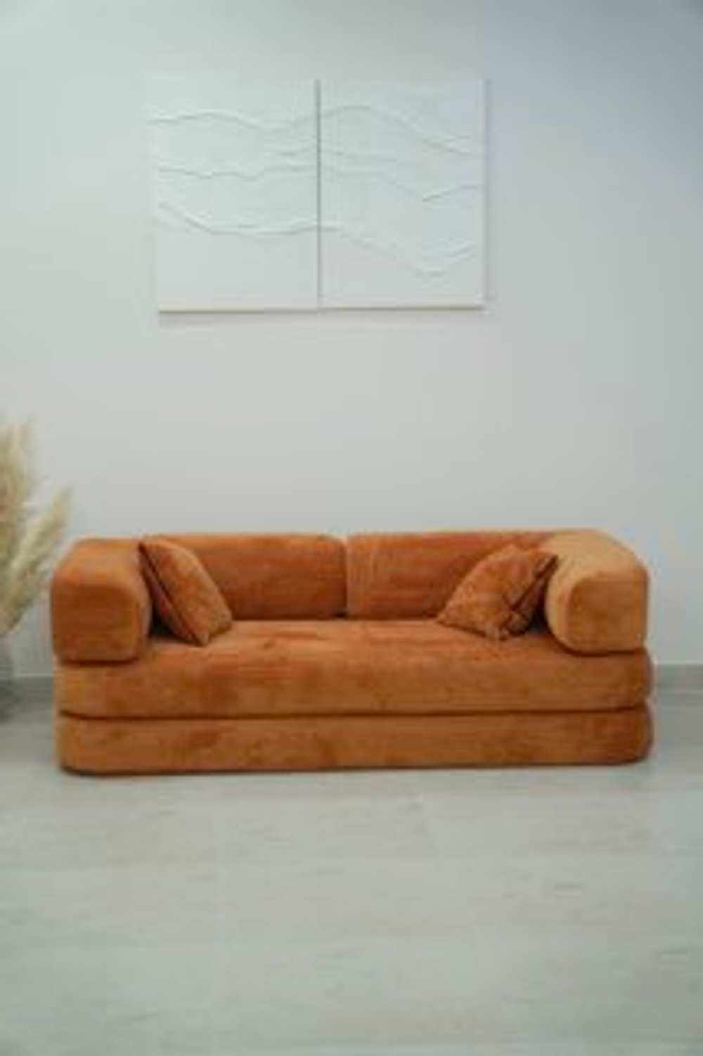 Бескаркасный модульный диван TEDDY (терракотовый)