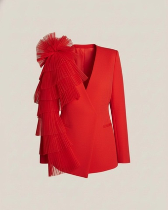 Жакет "Птица" с красным крылом