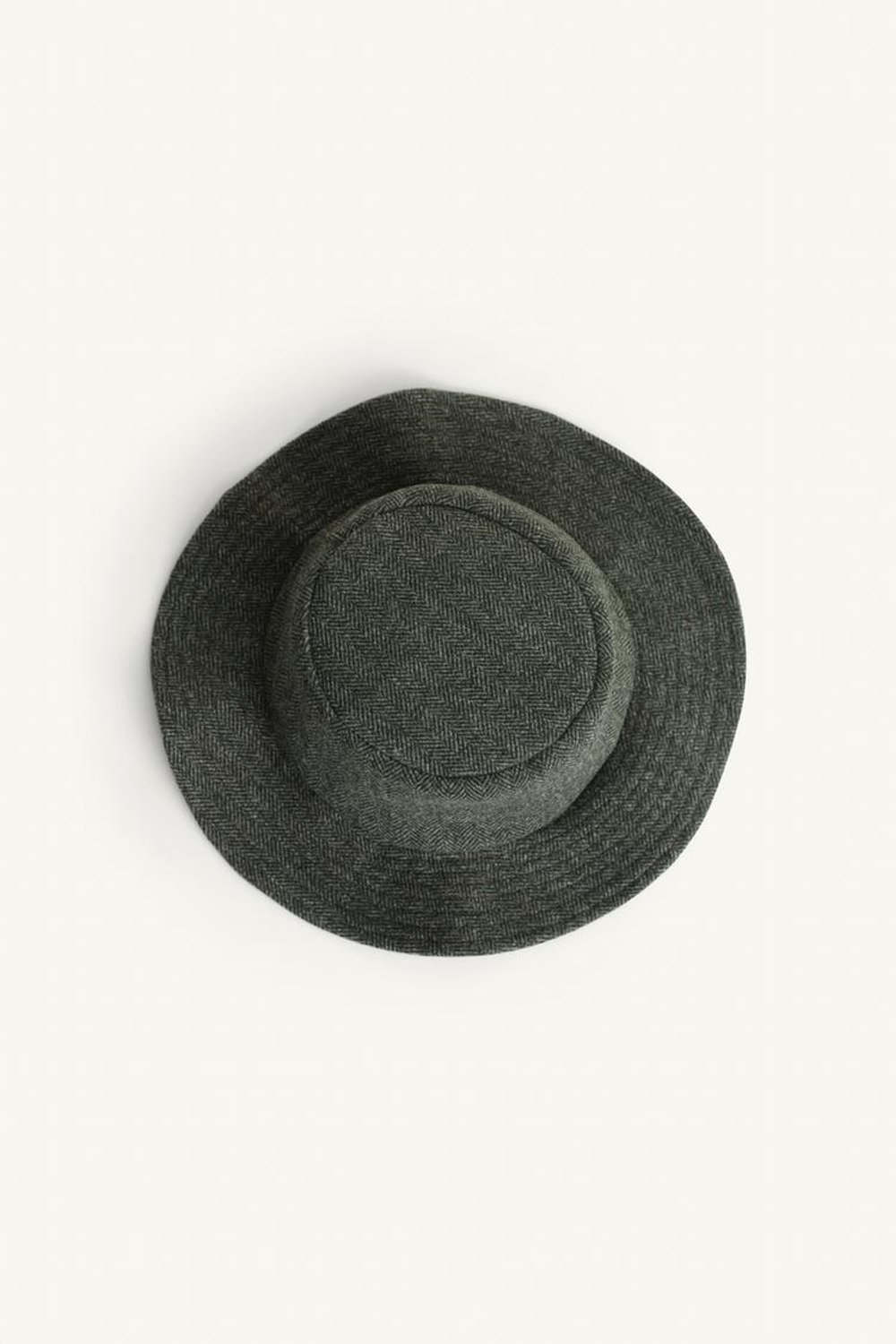 ZARA ШЛЯПА ИЗ СМЕСОВОЙ ШЕРСТИ, СВЕТЛЫЙ ХАКИ