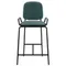 Стул полубарный Ror, 2 Frame, велюр, черный/зеленый