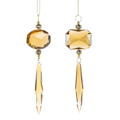 Новогоднее украшение Золотая подвеска 1шт 14см Goodwill M&G