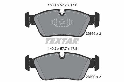 TEXTAR - 2393501-TET - Brake Pad Set, disc brake