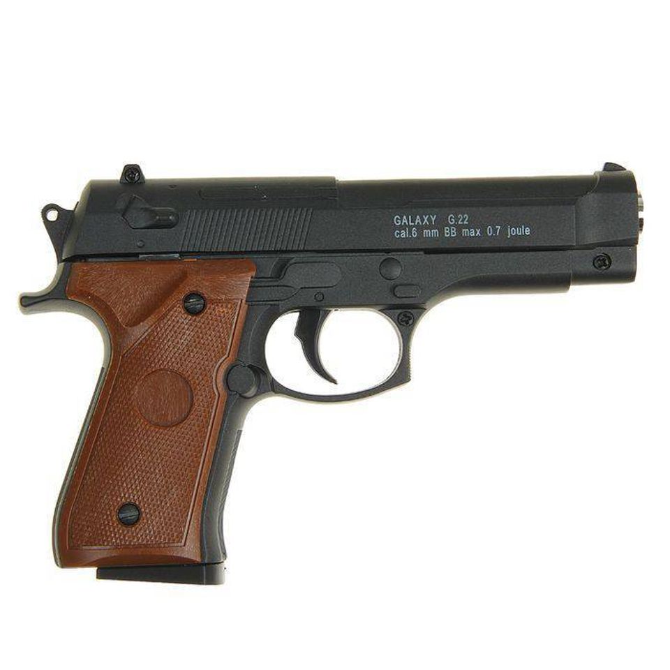 Пистолет пружинный Galaxy Beretta 92G.22 мини 1808962